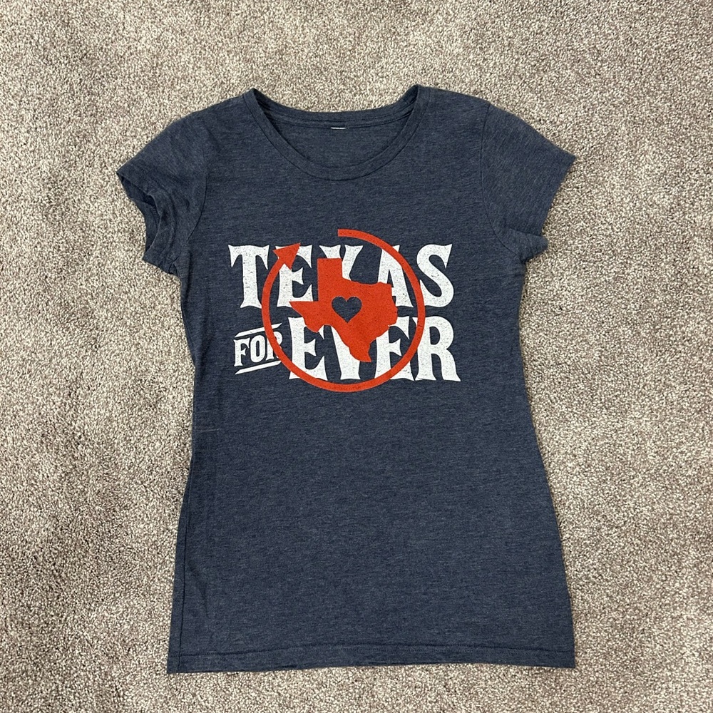 Texas Forever Women's Navy Blue T-Shirt